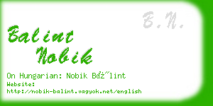 balint nobik business card